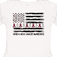 thumbnail image 4 of Inktastic Head and Neck Cancer Awareness- Flag and Ribbon Boys or Girls Long Sleeve Baby Bodysuit, 4 of 5