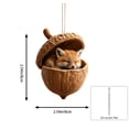 thumbnail image 2 of Cheapark 2D Sleeping Acorn Christmas Hanging Ornament Flat Design Cute Tree Pendant for Xmas Tree Holiday Home Decor Gift, 2 of 7