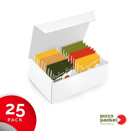Italian Pepper (Pizza Packet - Individual Pizza Seasoning Packets - Parmesan Cheese, Italian Spice, Garlic Powder, Crushed Red Pepper)