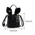 thumbnail image 3 of Bolso tipo cubo con forma de conejito para mujer, elegante bolso cruzado con correa ajustable, bolso diario de PU, 3 of 7