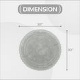 thumbnail image 4 of Better Trends Chic Round Bath Mat, 30" Diameter, 100% Cotton with Crochet Border, Water Absorbent, Ideal for Half Baths and Powder Rooms, Machine Washable, Gray - Lilly Crochet Collection, 4 of 6