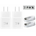 thumbnail image 1 of LG A340 Adaptive Fast Charger Micro USB 2.0 Charging Kit [2x Wall Charger + 2x Micro USB Cable] Dual voltages for up to 60% Faster Charging! White, 1 of 4