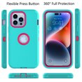 thumbnail image 3 of iPhone 11 Case, Defender Phone Case For iPhone 11 6.1",Takfox Heavy Duty Shockproof Rugged Rubber Full Body Protective, 3 in 1 Hybrid Bumper Hard Cover (Mintgreen), 3 of 10