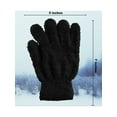 thumbnail image 2 of Men's Women's 2 Pairs Warm Winter Fuzzy Cozy Gloves, 2 Set Black, 2 of 4