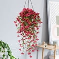 thumbnail image 5 of VQPeo 2 Pcs UV-Protected Artificial Hanging Flowers - Faux Morning Glory Baskets for Indoor & Outdoor Decor, 5 of 5