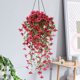 thumbnail image 4 of Planta Colgante Violeta Artificial, Guirnalda Decorativa, Flores de Seda Falsas con Cesta de Ratán, 76 x 25 cm para Decoración de Pared y Techo, 4 of 5