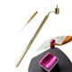 thumbnail image 5 of Tholdsy Pluma aplicadora fácil de pintar para pintura precisa, mano de obra fina, pluma de pintura de líneas finas inclinadas pinturas Oro 0.7 mm, 5 of 6
