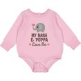 thumbnail image 2 of Inktastic Nana and Poppa Love Me Grandchild Elephant Baby Fleece Bodysuit, 2 of 4