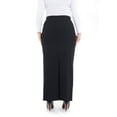 thumbnail image 3 of Black Ankle Length Women's Plus Size Back Split Maxi Skirt, 3 of 5