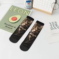 thumbnail image 5 of Salouo Victorian Gentle Cat Pattern Unisex Middle Tube Socks,Middle-Finger Knee High Socks Over The Calf Tube Stocking Crew Stockings for Women and Men Tube Socks, 5 of 8