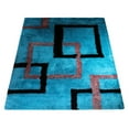 thumbnail image 5 of Rugsotic Carpets Hand Tufted Shag Polyester Eco-Friendly Area Rugs - 10'x14', Rectangle, Turquoise, Plain Solid Design, High Pile Handmade Anti Skid Rugs for Living Room, Bed Room K00022, 5 of 5