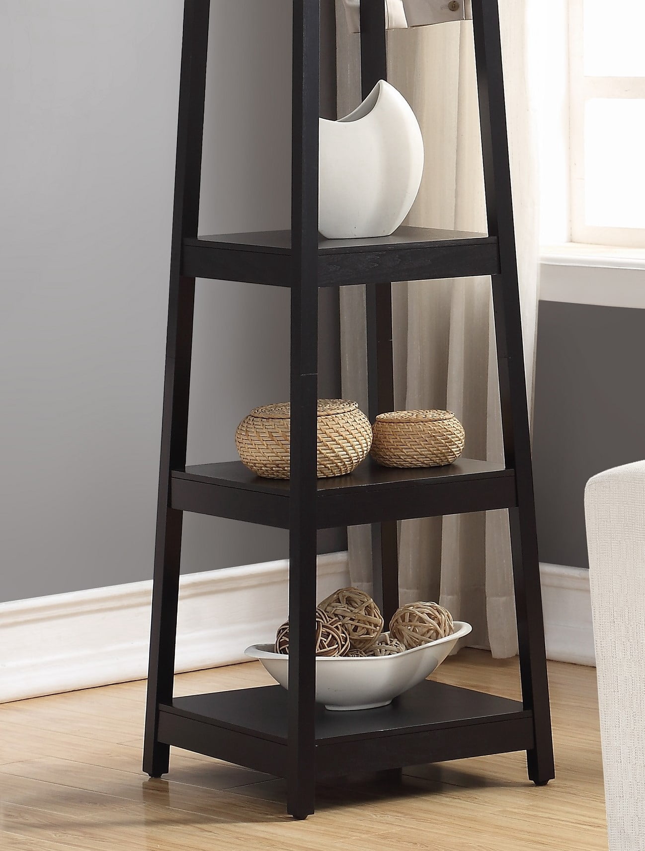 Vassen Coat Rack w/ 3-Tier Storage Shelves