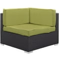 thumbnail image 2 of Corner and Middle Lounge Chair Set, Green, Wicker Rattan, Outdoor Patio Balcony Cafe Bistro Garden Hospitality Restaurant, Modern Contemporary, HB36939, 2 of 4