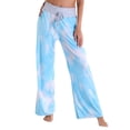 thumbnail image 2 of Pantalones holgados Gibobby Pantalones anchos casuales con estampado Cintura elástica Aqua S, 2 of 3