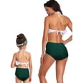 thumbnail image 3 of Avamo Mother And Daughter Matching Swimwear Ruffled Swim Bikini Set Two Piece Parent-child Swimsuit Tummy Control Bathing Suits Beachwear Green S, 3 of 4