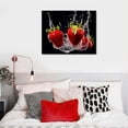 thumbnail image 3 of Orinice  3 Pieces Fruit Prints Canvas Wall Art Kitchen Decor Fresh Strawberry Orange Kiwi Fruit in Water Pictures Posters Modern Landscape Artwork for Dining Room Living Room Bedroom 20x16inch 20x16in, 3 of 3