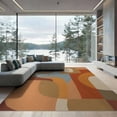 thumbnail image 2 of ODIKA 8'x10' Earthy Tones Green Abstract Flow Design Washable Area Rug Modern Geometric Shapes and Curves for Living Room, Under Sectional, Family , Durable, Non-Slip, 2 of 7
