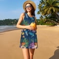 thumbnail image 3 of Xecao Robes d'Été pour Femmes, Robes Décontractées, Robes de Plage, Robes Sans Manches avec Poches, 3 of 7