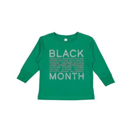 

Inktastic Black History Month- Occupations and Identities Boys or Girls Long Sleeve Toddler T-Shirt