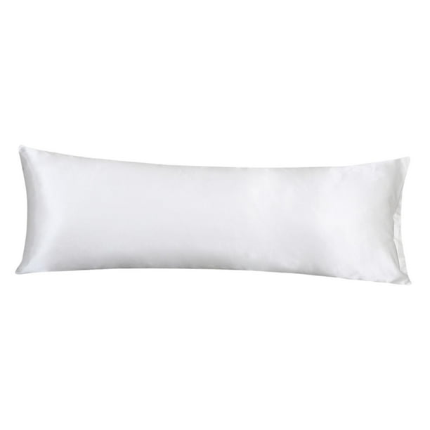 Funda de almohada corporal refrescante, suave y transpirable, funda de almohada larga para mayor comodidad. Blanco