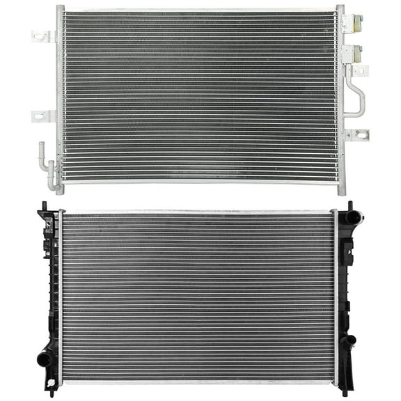 cciyu Aluminum Radiator Replacement 2010-2011 for Ford for Taurus Plastic Radiator Auto Parts Complete radiator Radiator Engine Coolant Radiator Assembly Radiator