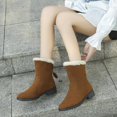 thumbnail image 5 of Womens Winter Snow Boots Mid Calf Faux Fur Lined Insulated Shoes Thick Sole Comfortable Outdoor Boots, 5 of 10