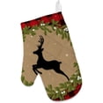 thumbnail image 3 of Dreamtimes Oven Mitts and Pot Holders with Chef Apron 3Pcs Set Classic Christmas Reindeer Non Slip Heat Resistant Gloves for Baking Cooking BBQ, 3 of 7