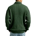 thumbnail image 4 of Oversized Mens Sweatshirts Hoodies Quarter Zip Pullover Outdoor 1/4 Zip Pullover Long Sleeve Loose Fit Polo Sweaters Green XL, 4 of 7