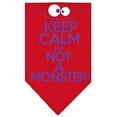 thumbnail image 6 of Pet and Dog Bandana Screen Printed, "Keep Calm, I'm Not A Monster", 6 of 10