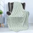 thumbnail image 4 of Popcorn Soft Flannel Fleece Blanket, Dream Food of the Movie Night Snacks Tasty Cinema Treats Entertainment, Cozy Plush for Indoor and Outdoor Use, 50" x 60", Eggshell Tan Pale Blue, by Ambesonne, 4 of 5