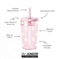 thumbnail image 3 of Simple Modern 12 fl oz Tritan Plastic Junior Tumbler with Silicone Straw Lid for Toddlers | Pink Daisy, 3 of 9