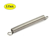 0.5mmx5mmx50mm 304 Stainless Steel Tension Springs Silver Tone 5Pcs