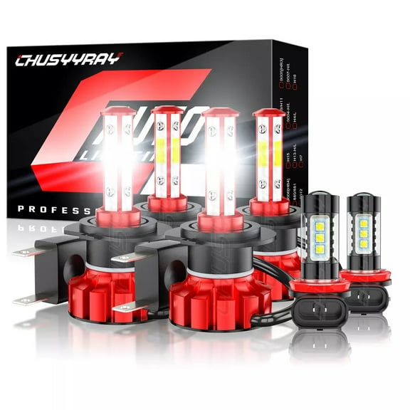 For Mercedes-Benz E350 E550 2008-2012 LED Headlight High Low Beam Fog Light Bulbs Kit 6000K White 6x