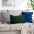 thumbnail image 4 of 2Pcs Super Soft Decorative Velvet Cushion Covers Quilted Polka Dot Decorative Throw Pillow Covers Square Throw Pillow Cover Decorative for Couch Sofa Bedroom Car Couch Bed12x20 Inch green, 4 of 7