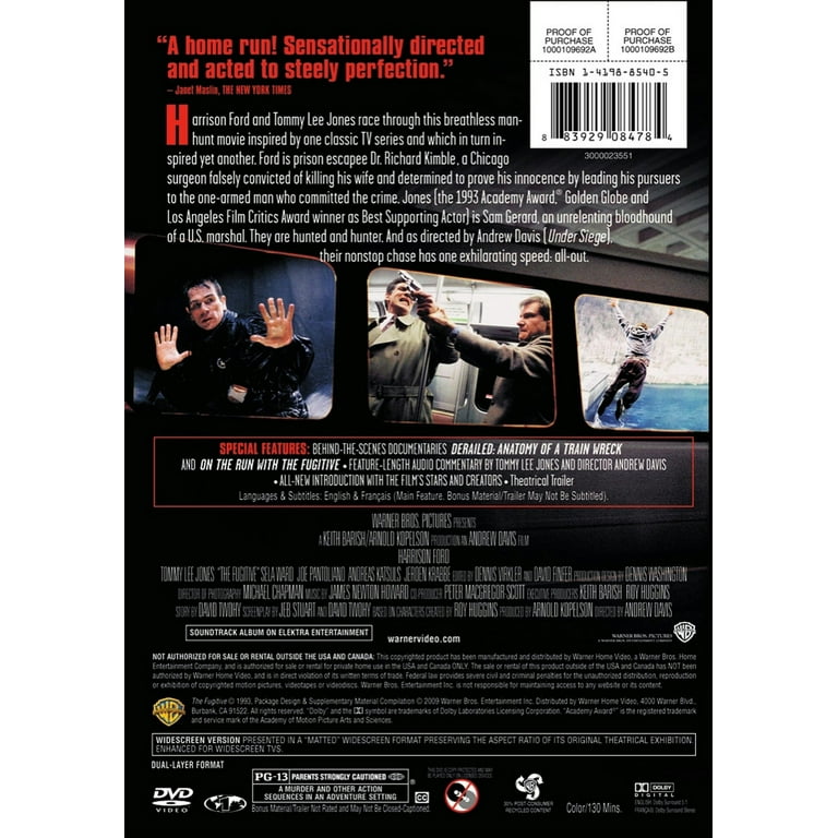 Warner Home Video - The Fugitive (DVD), U.S. Marshal Hunts, Oscar