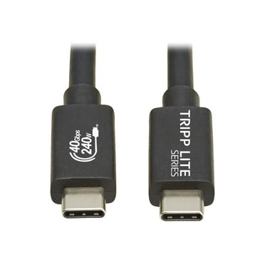 Tripp Lite USB4 40Gbps Cable (M/M) - USB-C, 8K 60 Hz, Black, 1.2m U521-1P2M-BK