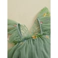 thumbnail image 6 of Miaouyo Infant Baby Girls Summer Romper Dress 1 3 6 9 12 18 Months Mesh Flower Butterfly Embroidery Sleeveless Square Neck Adorable Jumpsuit, 6 of 9