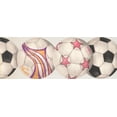 thumbnail image 2 of Football Ballons de Football Sports Blanc Papier Peint Bord Rétro Design, Rouleau 15' x 9'', 2 of 3