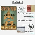 thumbnail image 3 of Gym Motivation Metal Poster 8x12 Inch Aluminum Fitness Sign with Inspirational Quote When You Want To Give Up Remember Why You Started Workout Wall Art for Home Gym Office Decor, 3 of 8