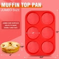 thumbnail image 5 of Premium Silicone Muffin Top Pan, Non-Stick Muffin Top Baking Pan, Prefect for Baking Cake, Corn Bread, Muffin Top and More, Food Grade and BPA Free (2-PK Silicone Muffin Top Pan), 5 of 17
