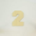 thumbnail image 1 of Package of 1, 6 Inch X 3/4" Baltic Birch "2" Plywood Numbers In The Collegiate Font | Thick For Art & Craft Project, Made in USA, 1 of 1