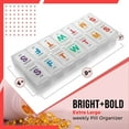 thumbnail image 5 of MEDca Weekly AM/PM Pill Organizer, 7-Day 2x Daily, 2-Pack, 5 of 9