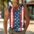thumbnail image 2 of VBTAPA Mens 4th July USA Flag Tank Top Sleeveless Novelty Graphic Tees Independence Day Casual Patriotic Tops White L, 2 of 6