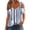 #0053-Navy, variant on Uootdi Womens Tops Short Sleeve Cold Shoulder Floral Print Metal Ring Decor Slim Fit Casual Daily Shirts Gift