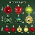 thumbnail image 3 of BeePrincess 44 Piece Christmas Ornament Set, Christmas Ball, Red, Gold, and Green, Christmas Tree Decorations, 3 of 6