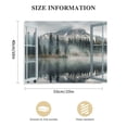 thumbnail image 2 of ARISTURING Window Canvas Lake Wall Art: Nature Landscape Picture Relaxing Misty Scenery Painting Foggy Mountain Artwork Living Room Bedroom Home Print Decor, 2 of 5