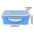 thumbnail image 2 of Double-layer Bento Box Japanese-style Microwave Lunch Box Office Worker Reducing Meal Divided Lunch Box Reusable Leakproof Sealed Insulated Lunch Box, 2 of 3
