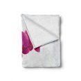 thumbnail image 2 of Orchids Soft Flannel Fleece Throw Blanket, Botanical Composition with Pink Orchid Bouquet and Flying Colorful Butterflies, Cozy Plush for Indoor and Outdoor Use, 70" x 90", Multicolor, by Ambesonne, 2 of 6
