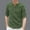 Army Green, variant on 3/4 Length Sleeve Mens Shirts Casual Stylish Stand Collar Neck Button Up Henley Shirt Summer Beach Vacation Clothes Blue L