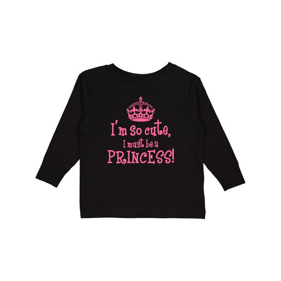 Inktastic So Cute Princess Girls Long Sleeve Toddler T-Shirt